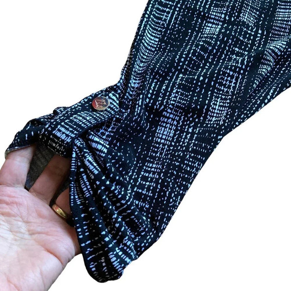 Adrienne Vittadini Knit Crepe Top, Size XL, Black & White Pattern, New with Tags - Picture 9 of 9